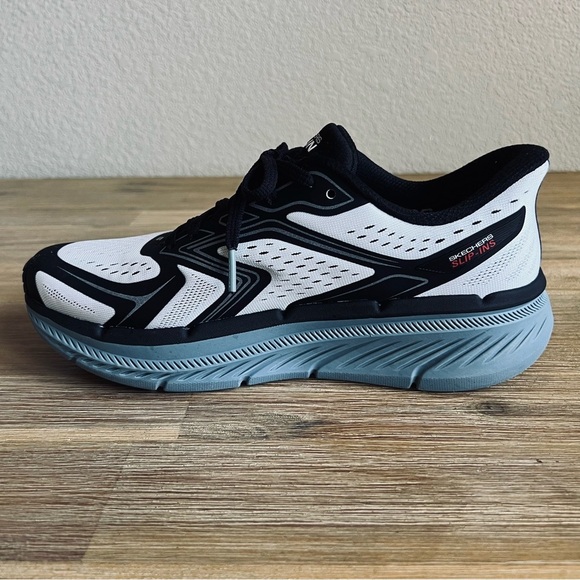 Skechers Men’s 8.5 Slip-ins Max Cushioning Premier 2.0 - Continuous White/ Black - Picture 6 of 16